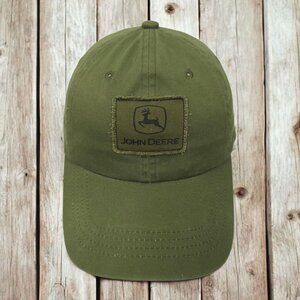 John Deere Fatigue Green Logo Patch Strapback Cap Trucker Baseball Farm Hat